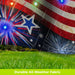 Stars and Stripes Patriotic Light Up LED Burlap Garden Flag