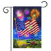 American Fireworks Light Up LED Burlap Garden Flag