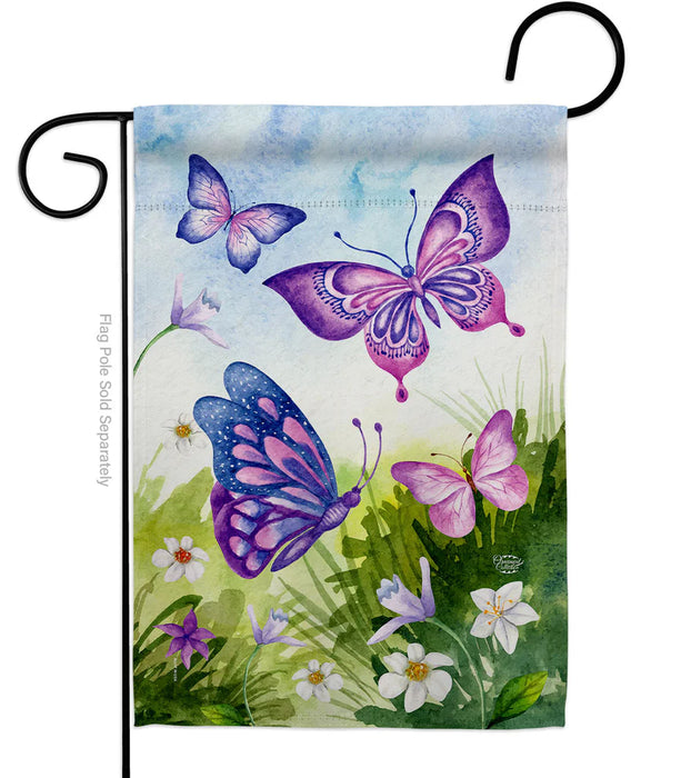 Butterflies in the Field Garden Flag