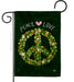 Peace and Love Wreath Garden Flag