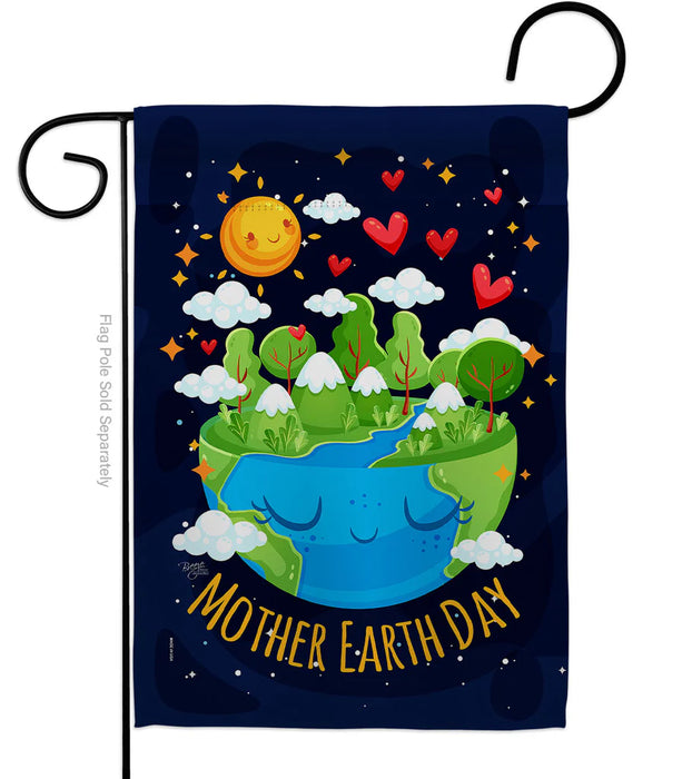Happy Mother Earth Day Garden Flag