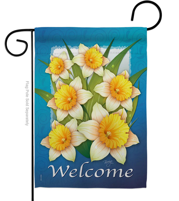 Daffodils Welcome Garden Flag