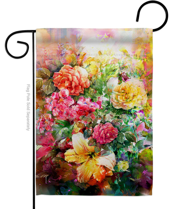 Garden Floral Arrangement Garden Flag