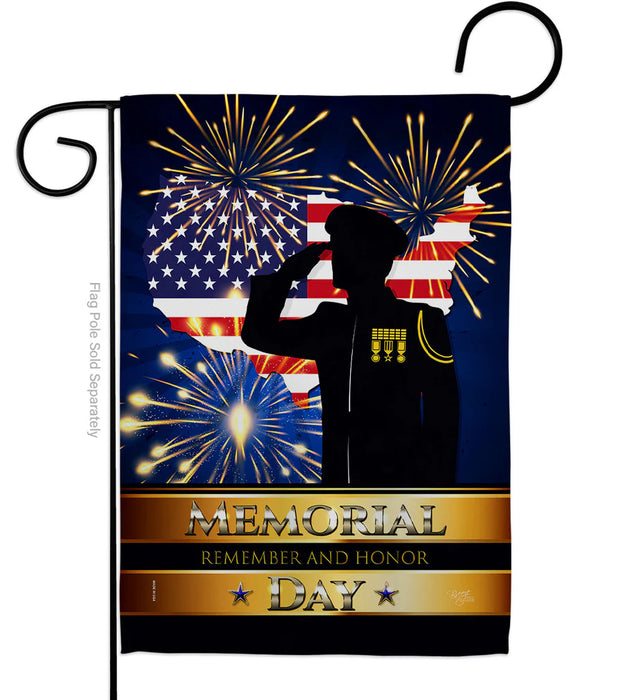 Remember & Honor Memorial Day Garden Flag