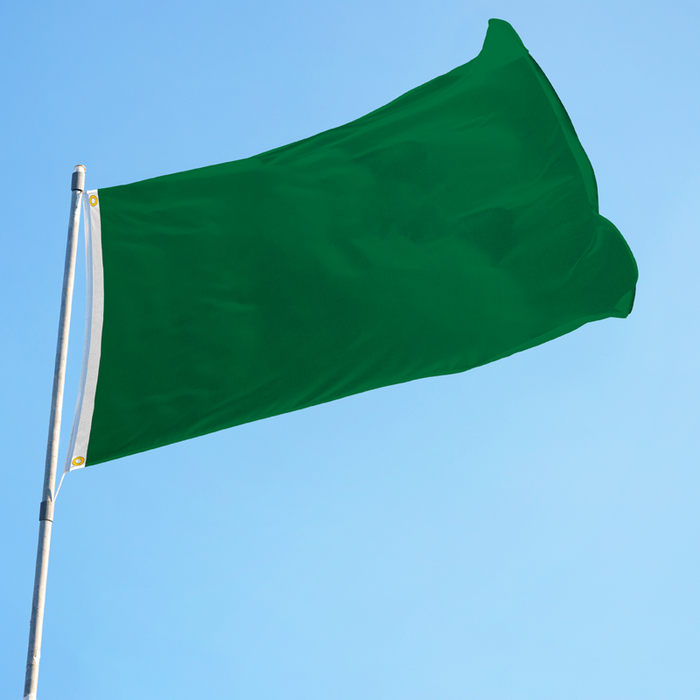 Green Solid Color Attention Flag - Made in USA