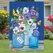 Butterflies and Pansies Banner Flag