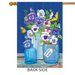 Butterflies and Pansies Banner Flag