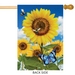Sunflowers and Bees Banner Flag