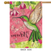 Blissful Hummingbird Banner Flag