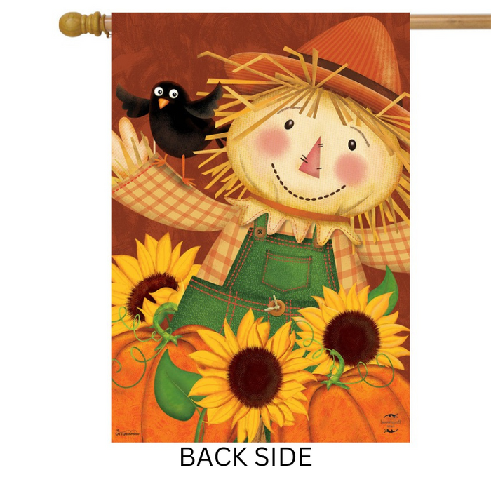 Happy Scarecrow Banner Flag