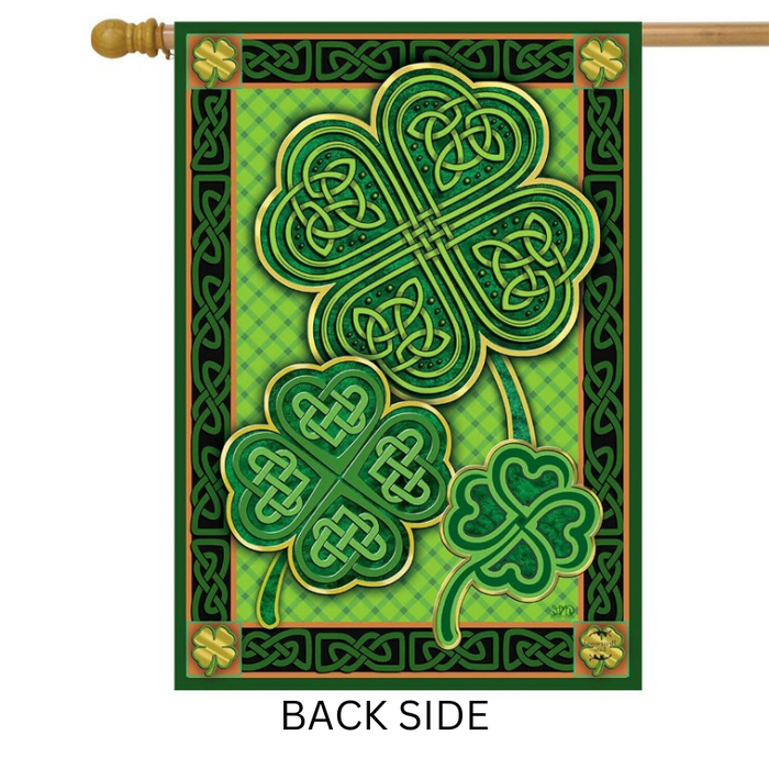 Celtic Shamrocks Banner Flag
