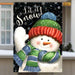 Snow Time Snowman Banner Flag