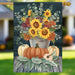 Sunflowers and Hydrangeas Banner Flag