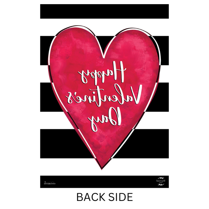 Valentine's Heart Primitive Decorative Flag