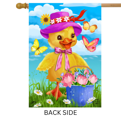 Spring Duckling Banner Flag