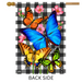 Checkered Butterflies Banner Flag