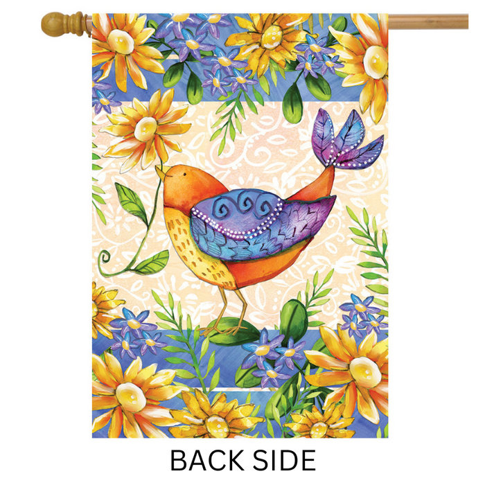 Spring Gift Bird Banner Flag