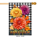 Checkered Mums Banner Flag