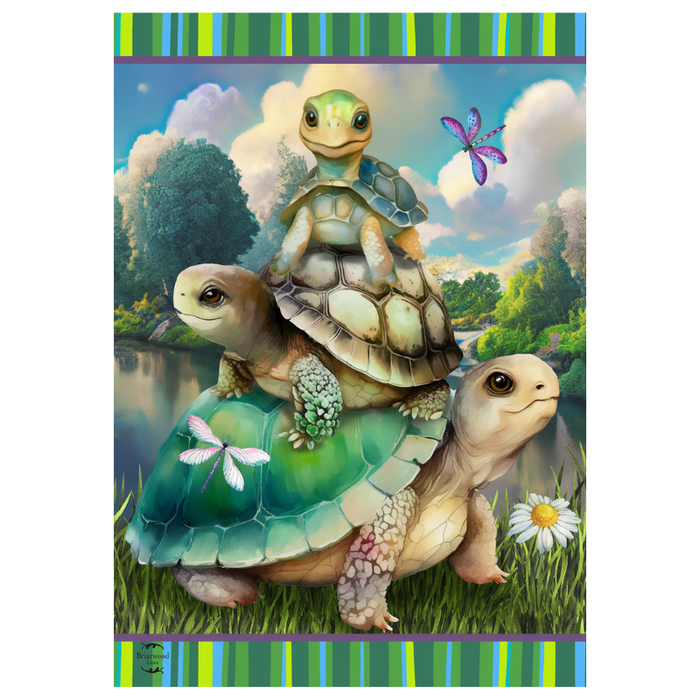 Turtle Trio Decorative Flag