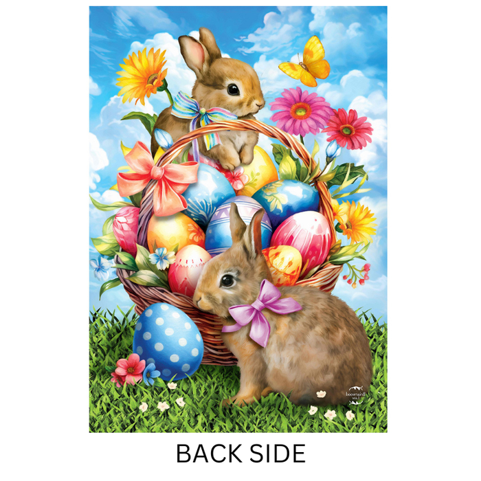 Springtime Bunnies Decorative Flag