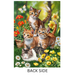 Kittens in Garden Decorative Flag