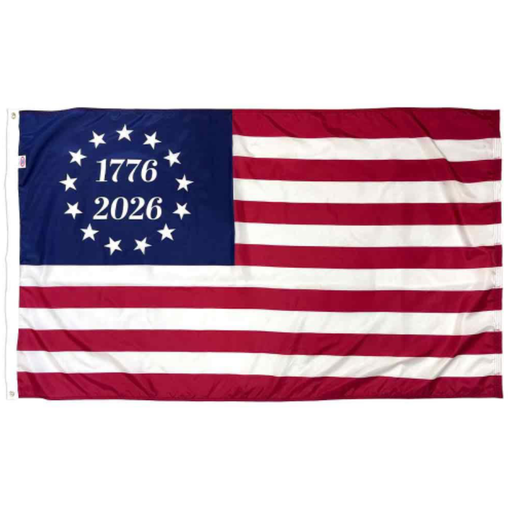 1776 - 2026 Betsy Ross Printed Nylon Flag