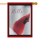 Hello Winter Cardinal Banner Flag
