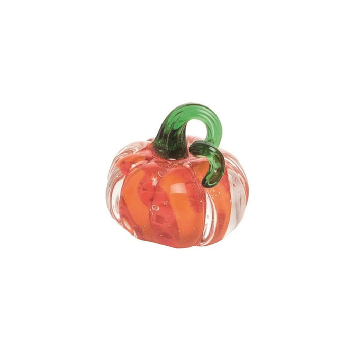 Orange Mini Glass Fall Pumpkin