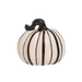 Black & White Striped Dolomite Pumpkin - Short