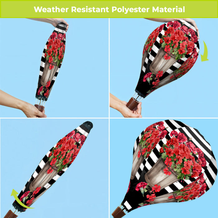 Striped Geraniums Hot Air Balloon Twister