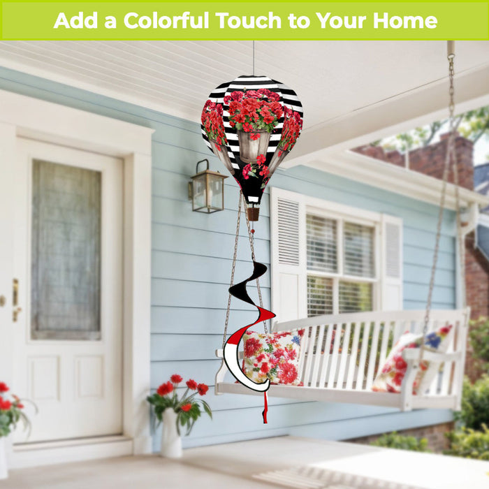 Striped Geraniums Hot Air Balloon Twister