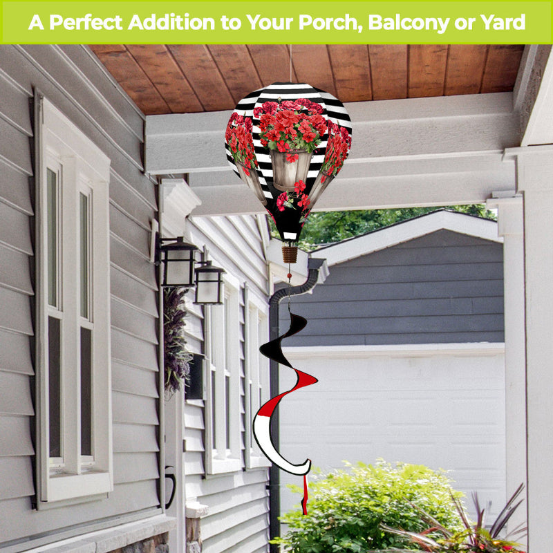 Striped Geraniums Hot Air Balloon Twister