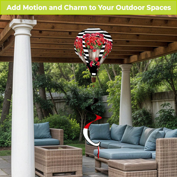Striped Geraniums Hot Air Balloon Twister