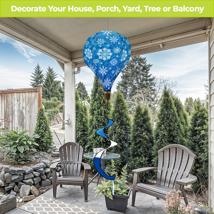 Let it Snow Snowflakes Hot Air Balloon Twister