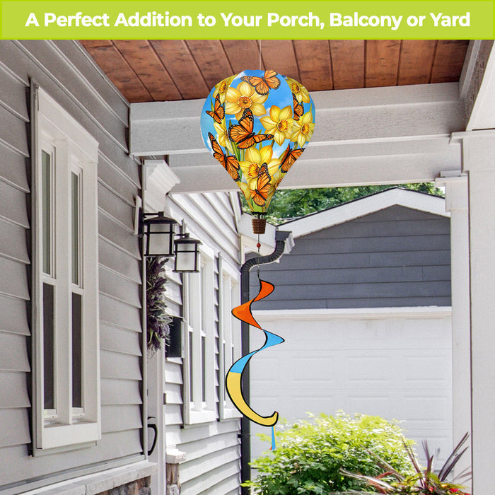 Monarch Butterflies Hot Air Balloon Spinner
