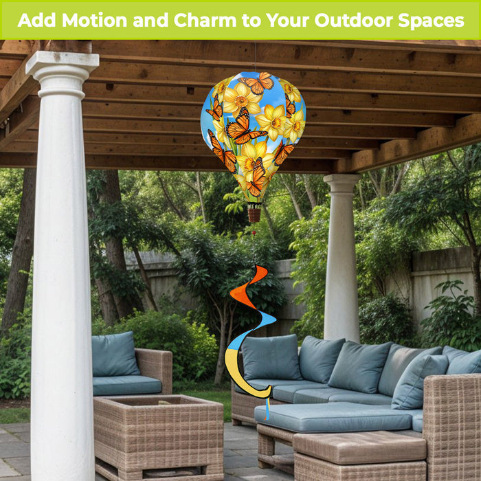 Monarch Butterflies Hot Air Balloon Spinner