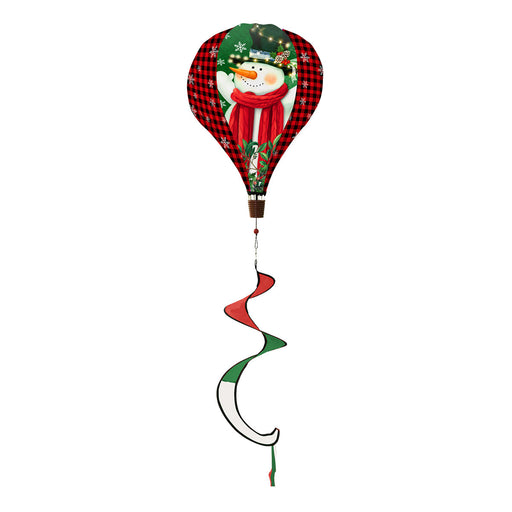 Snowman in Lights Hot Air Balloon Twister