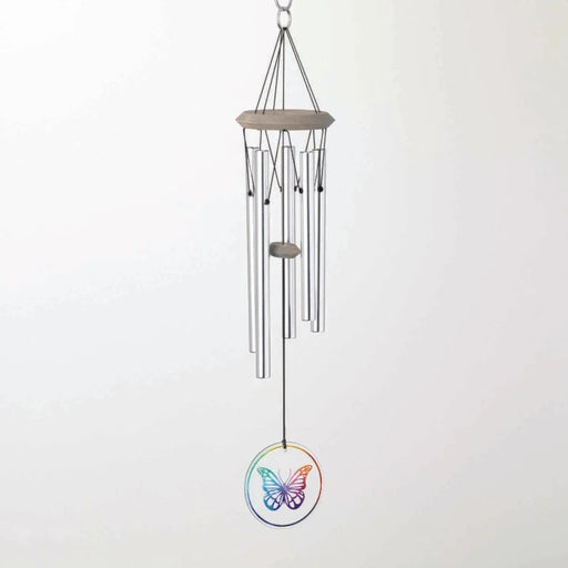 22" Glass Butterfly Habitats Wind Chime