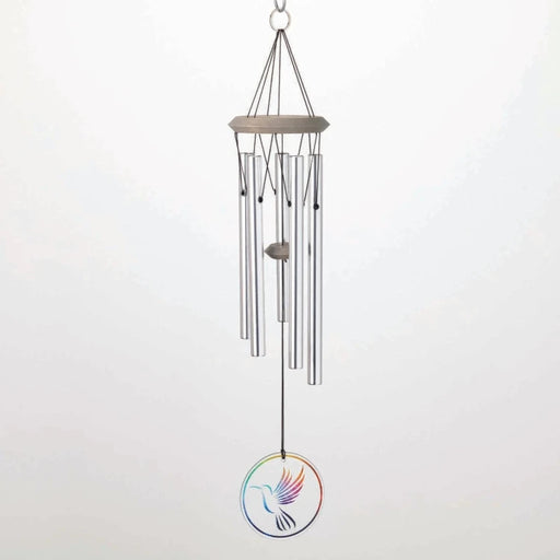 22" Glass Hummingbird Habitats Wind Chime