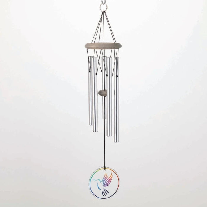 22" Glass Hummingbird Habitats Wind Chime