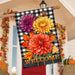 Checkered Mums Banner Flag
