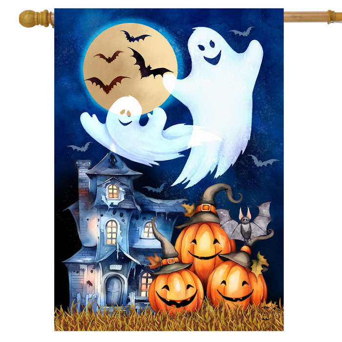 Halloween Haunting Banner Flag