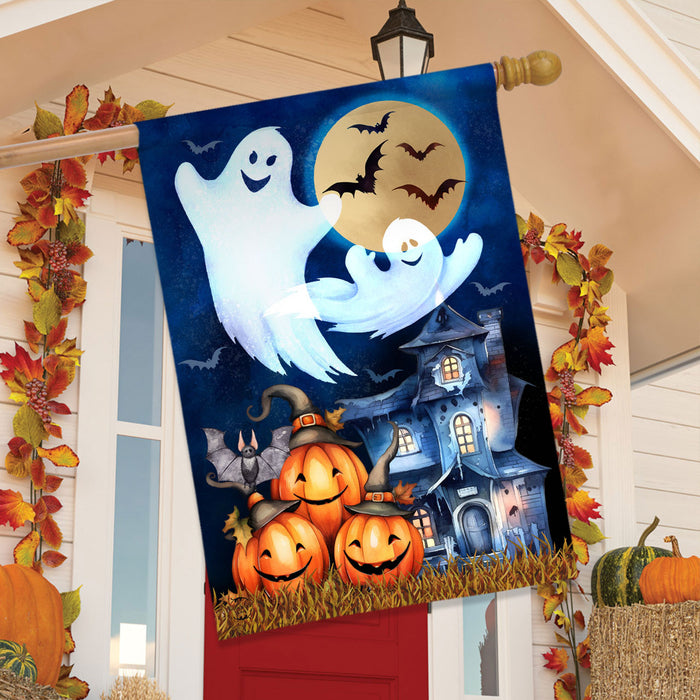Halloween Haunting Banner Flag