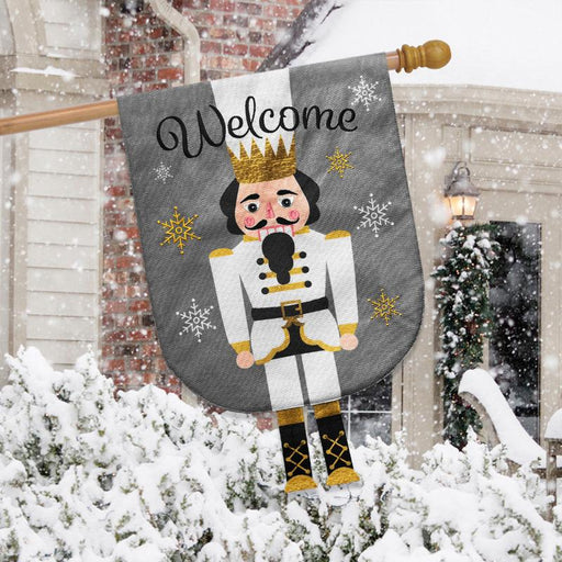 The Nutcracker Shaped Burlap Banner Flag