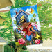 Floral Birdhouses Banner Flag