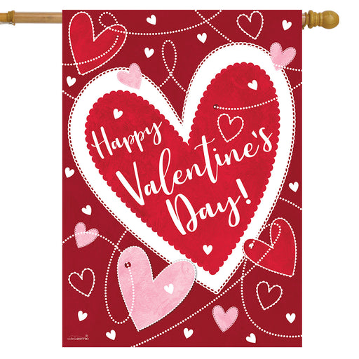 Heart Toss Banner Flag