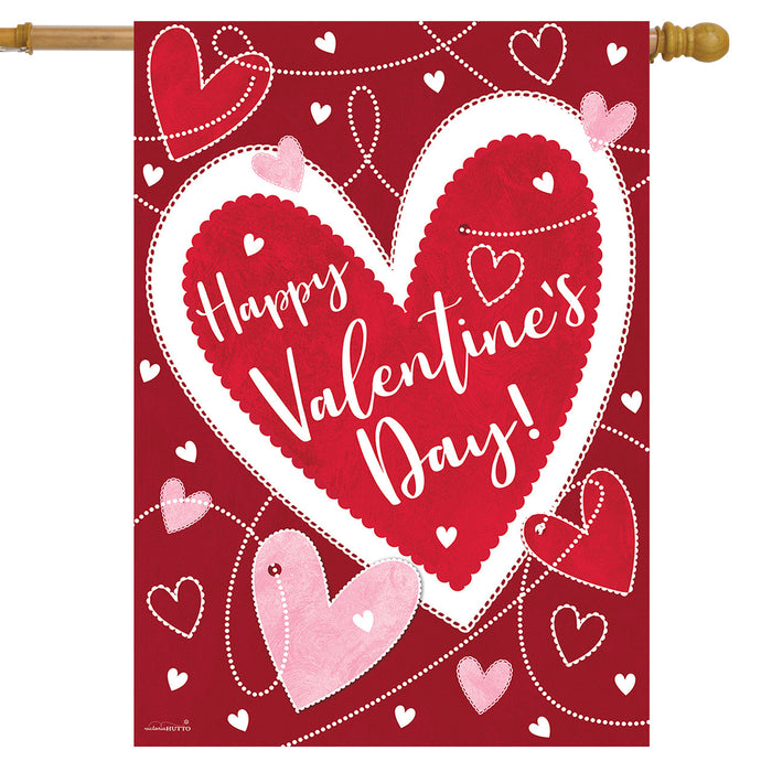 Heart Toss Banner Flag