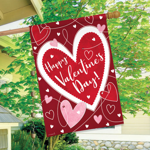 Heart Toss Banner Flag