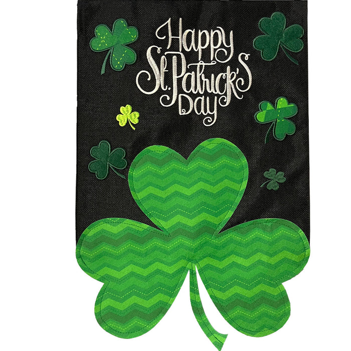 Shamrock Burlap Banner Flag
