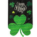 Shamrock Burlap Banner Flag